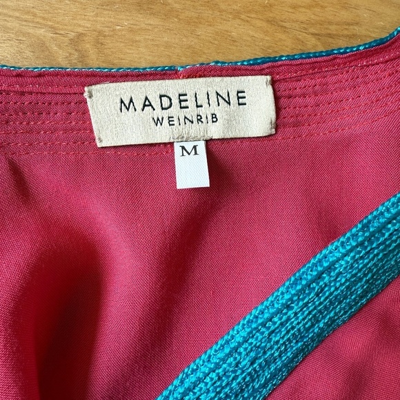 MADELINE WEINRIB TUNIC TOP V NECK LONG SLEEVE ETHNIC INSPIRED BOHEMIAN ELEGANT M - Picture 11 of 11